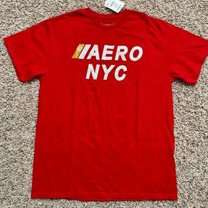 Aeropostale Men’s Aero NYC Sporty Tee T-Shirt Red, Size Large (New)